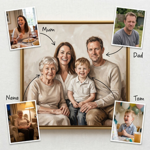 Hand-Painted Combination Portrait