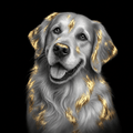 Gold Pet Portrait - PaintedForever
