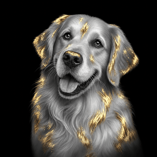 Gold Pet Portrait - PaintedForever