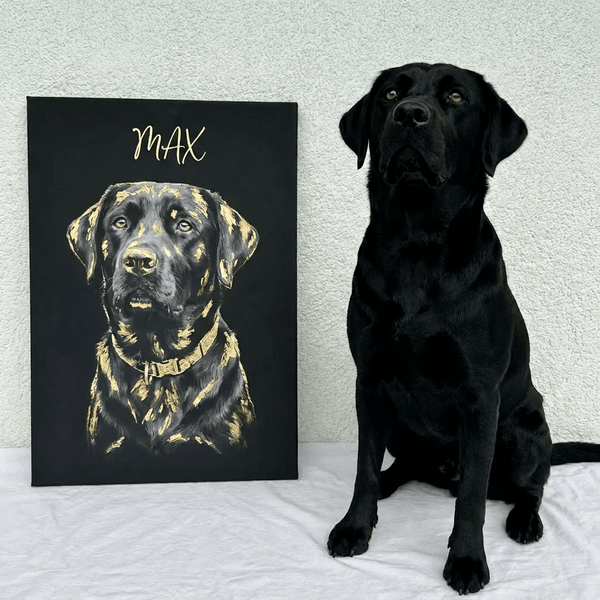 Gold Pet Portrait - PaintedForever