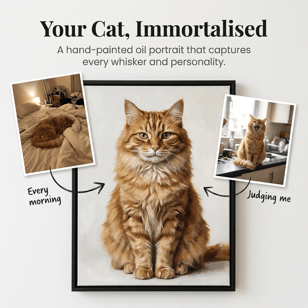 Hand - Painted Cat Portrait - PaintedForever