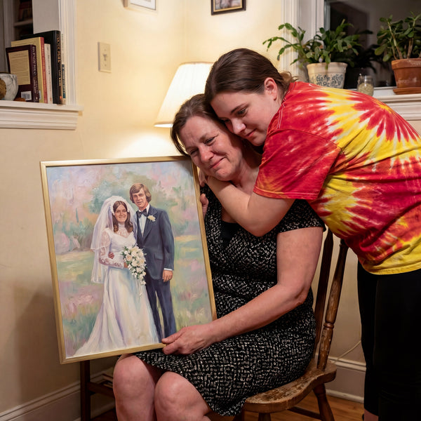 Hand - Painted Parents & Grandparents Portrait - PaintedForever