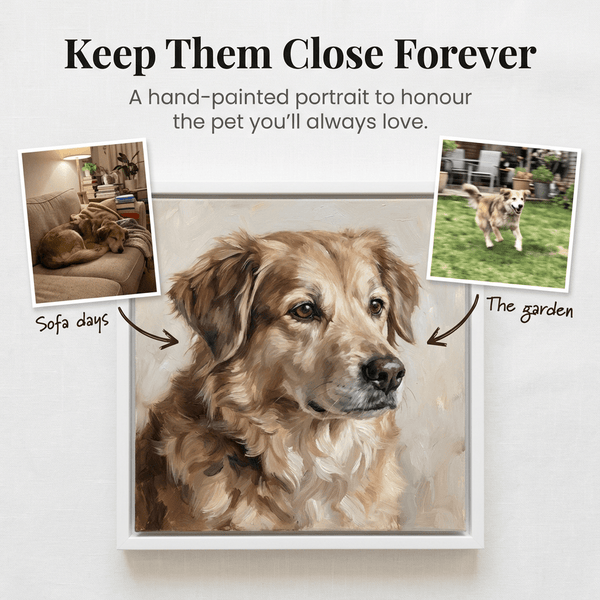 Hand - Painted Pet Memorial Portrait - PaintedForever