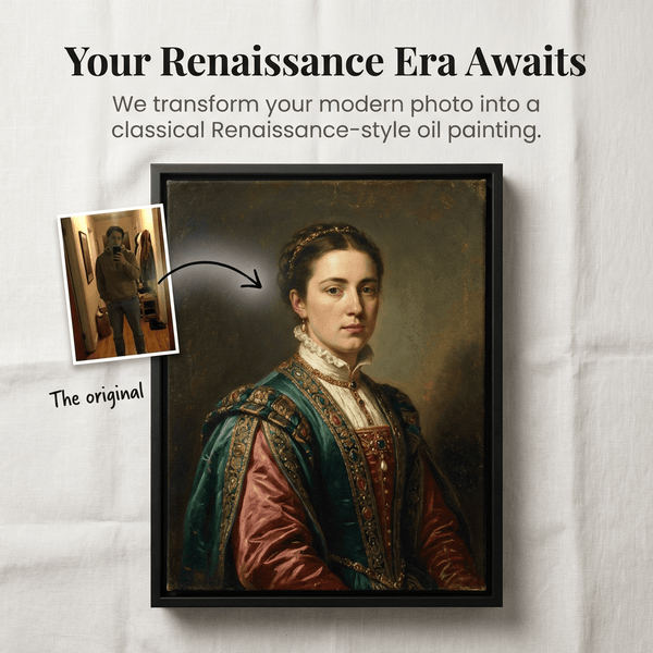 Hand - Painted Renaissance Portrait - PaintedForever