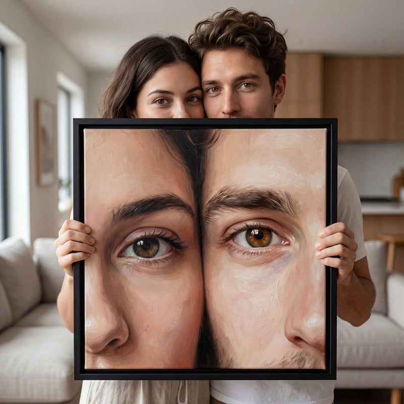 Hand - Painted Romantic Portrait - PaintedForever