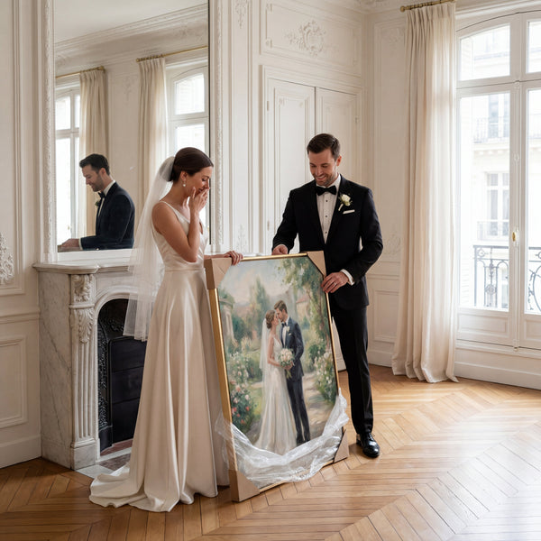 Hand - Painted Wedding Portrait - PaintedForever